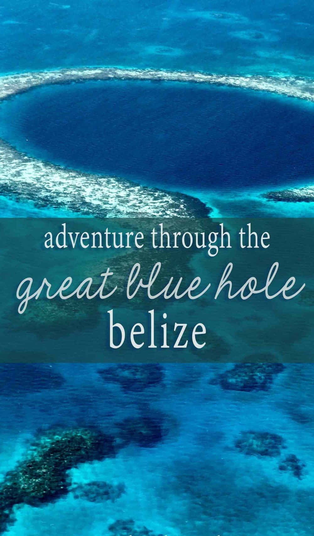 "The Majestic Blue Hole" Wallpaper