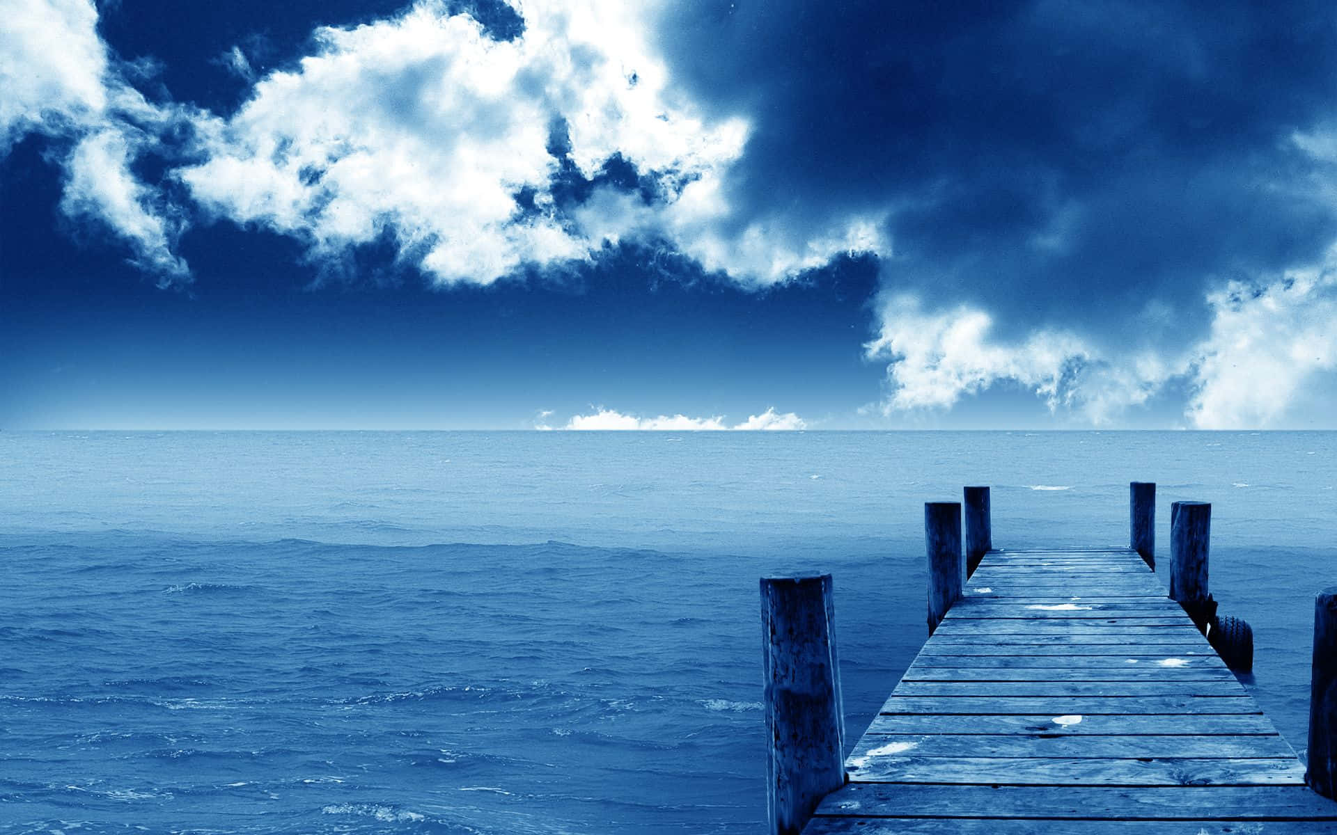 Marvel at the magnificence of the Blue Horizon Wallpaper