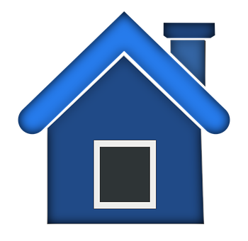 Blue House Icon PNG