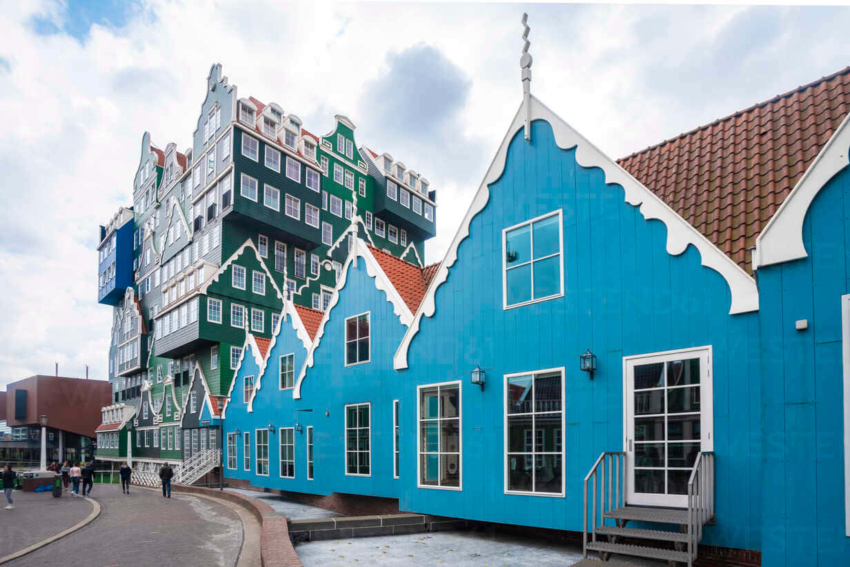 Blue Houses At Inntel Hotel Zaandam Wallpaper
