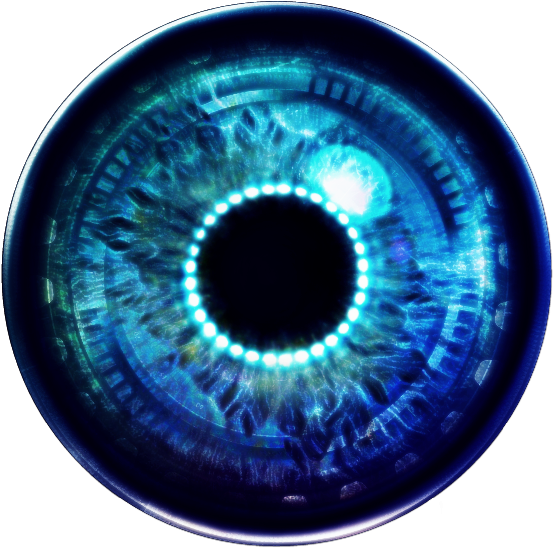 Blue Human Iris Closeup PNG
