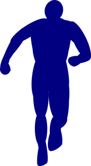 Blue_ Human_ Silhouette_ Outline PNG