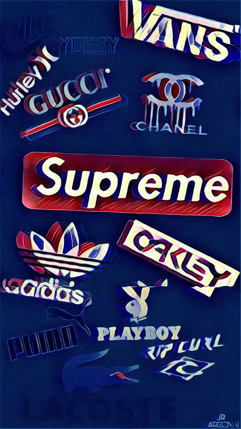 A Poster With Many Different Logos On It Wallpaper