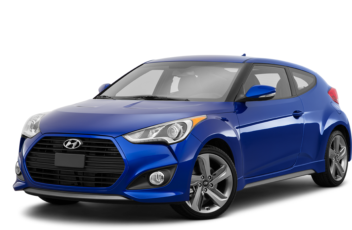 Blue Hyundai Veloster Side View PNG