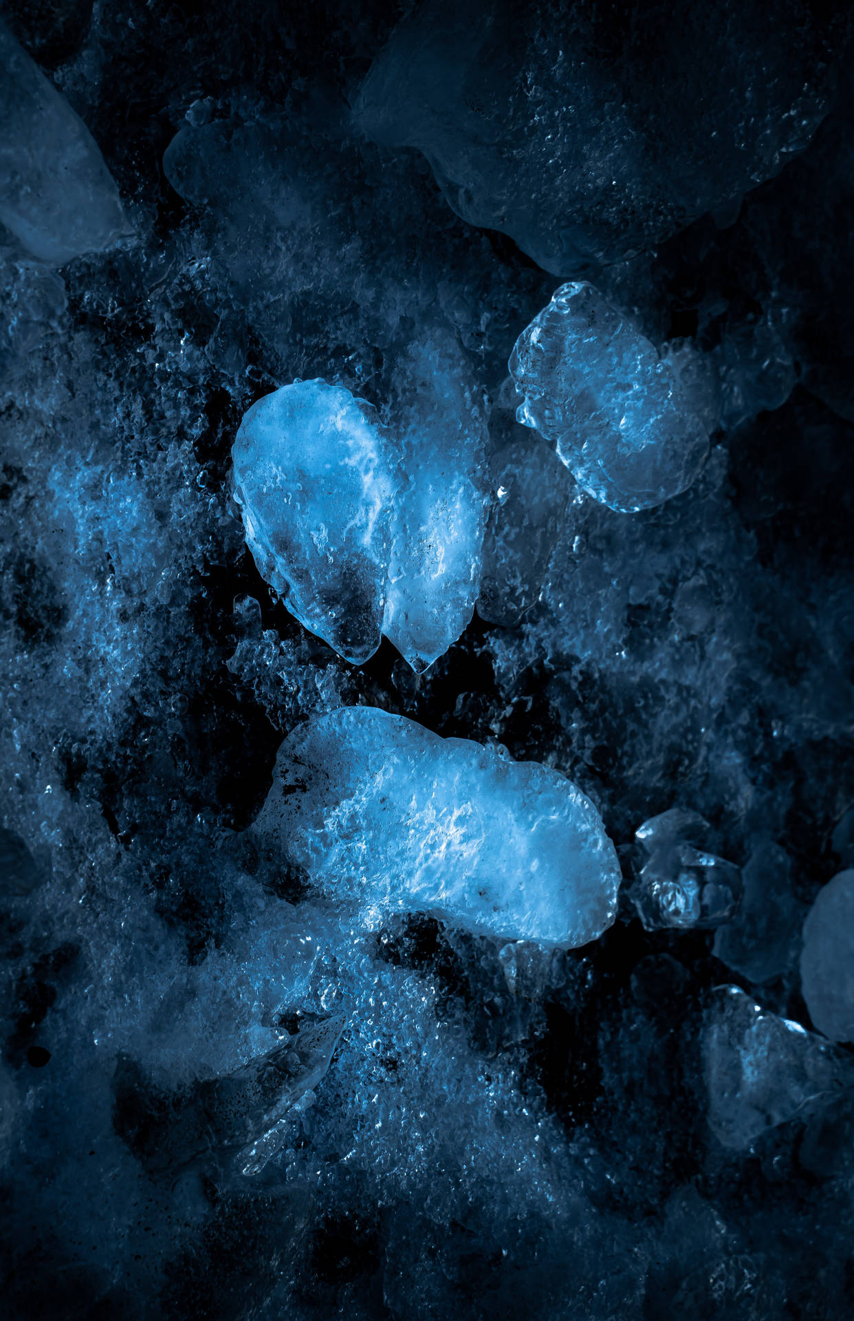Blue Ice Æstetisk Telefon Wallpaper