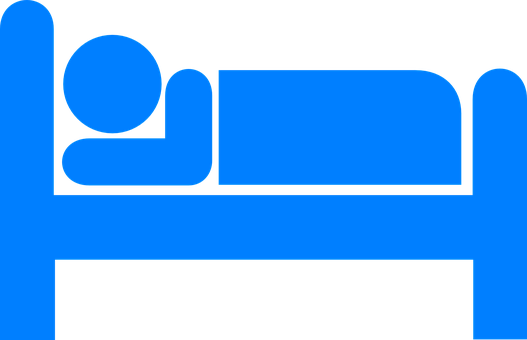 Blue Icon Person Sleepingin Bed PNG