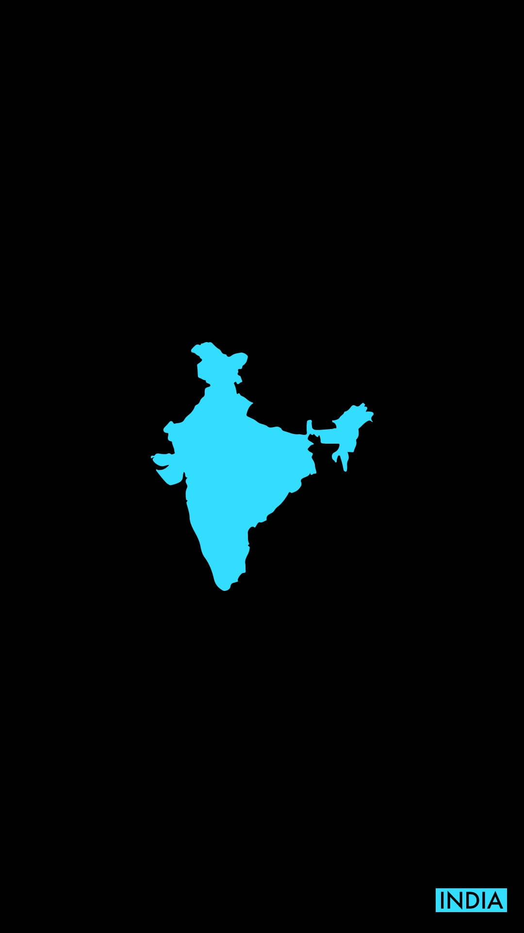 Blue India Map