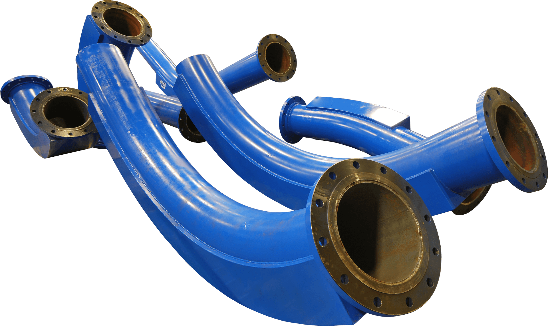 Blue Industrial Pipes PNG