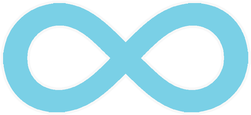 Blue Infinity Symbol Graphic PNG