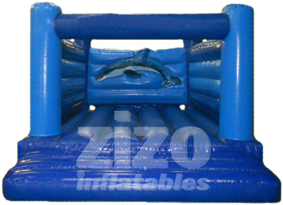 Blue Inflatable Bouncer Entrance PNG