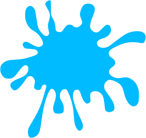 Blue Ink Splash Graphic PNG
