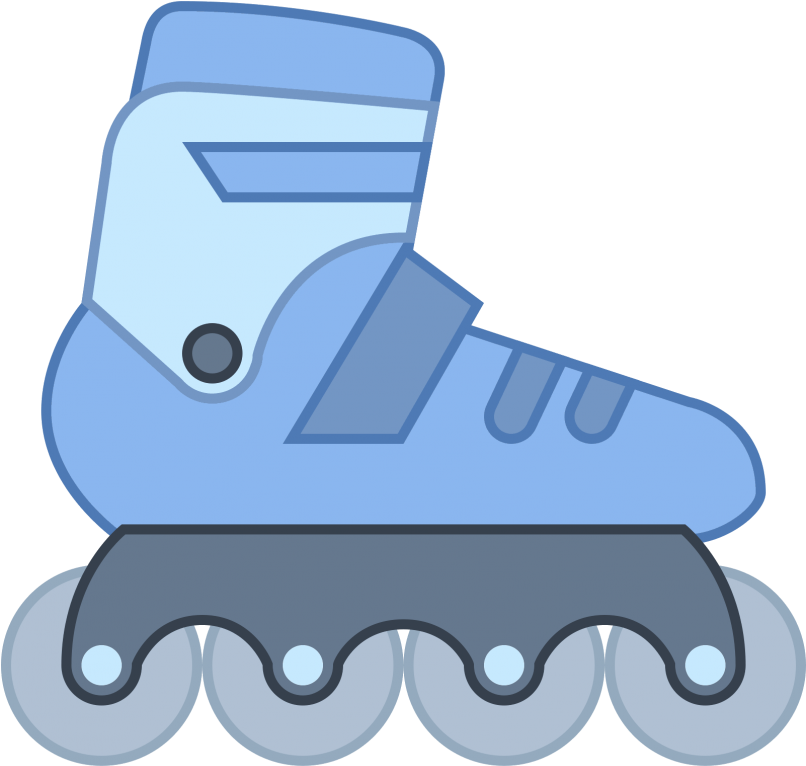 Blue Inline Skate Emoji PNG