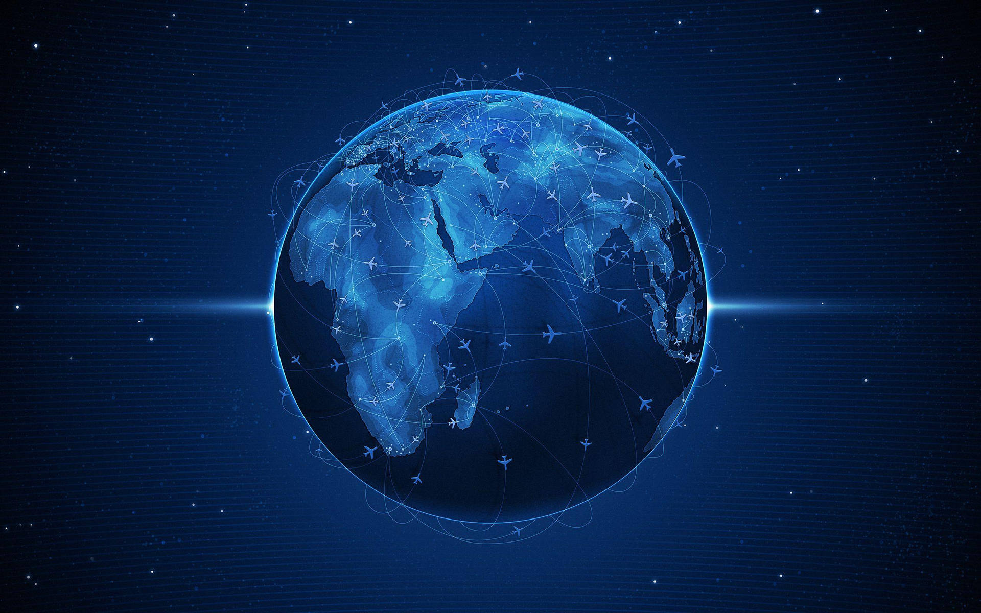 Blue International Globe Wallpaper