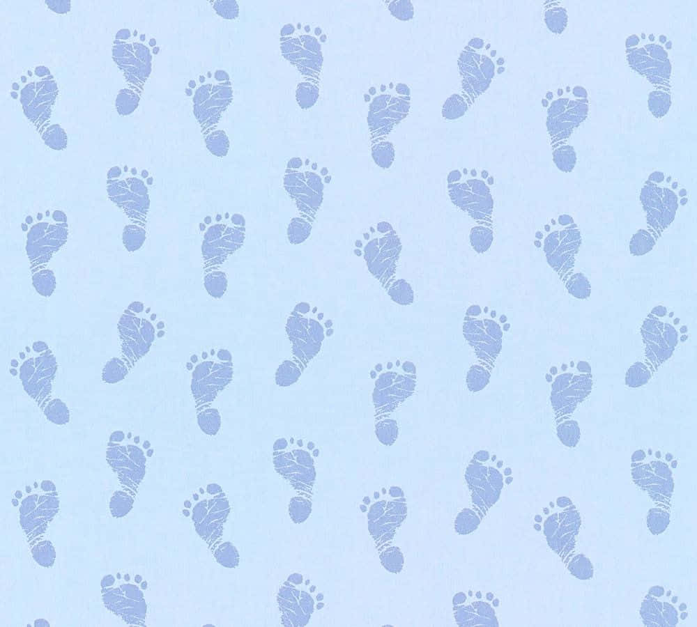 Blue Footprints For Ipad Wallpaper