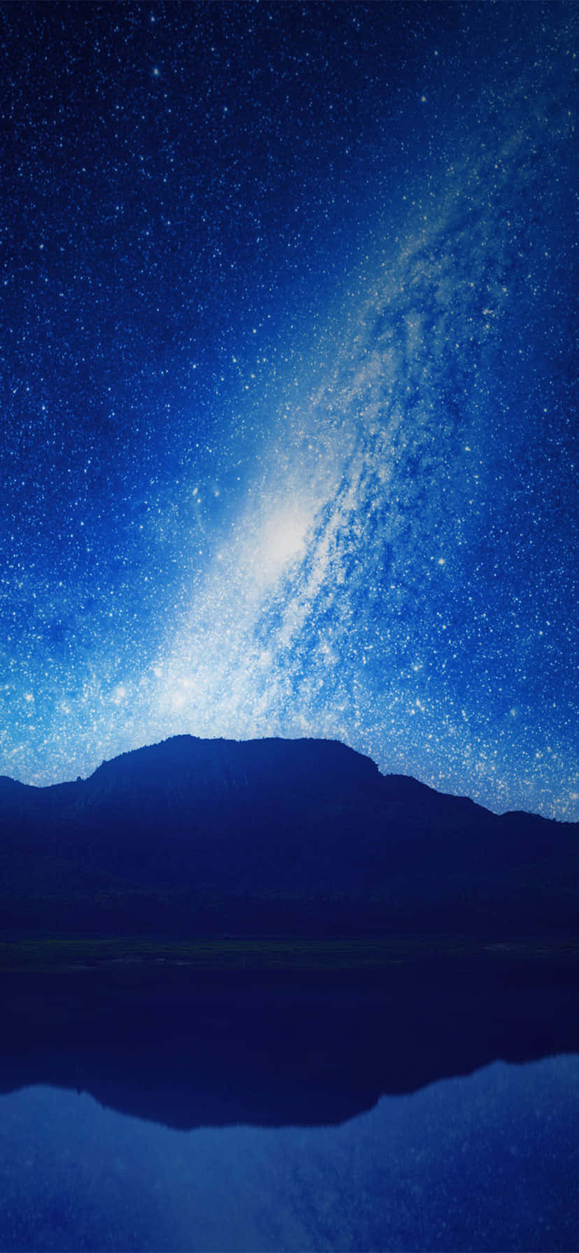 Iphonexr Azul Con Galaxia Estrellada. Fondo de pantalla