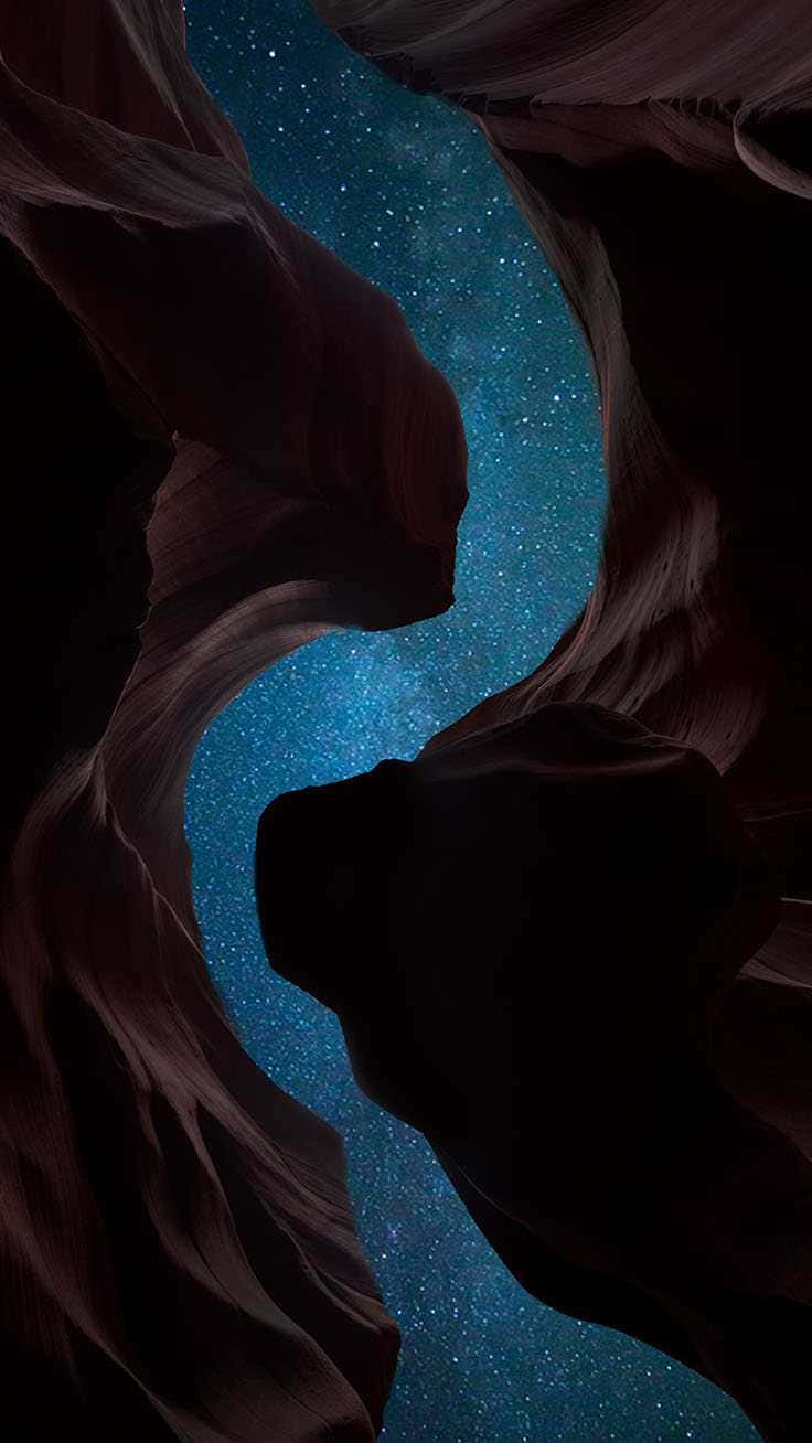 En Mørk Himmel Med Glitrende Stjerner Wallpaper