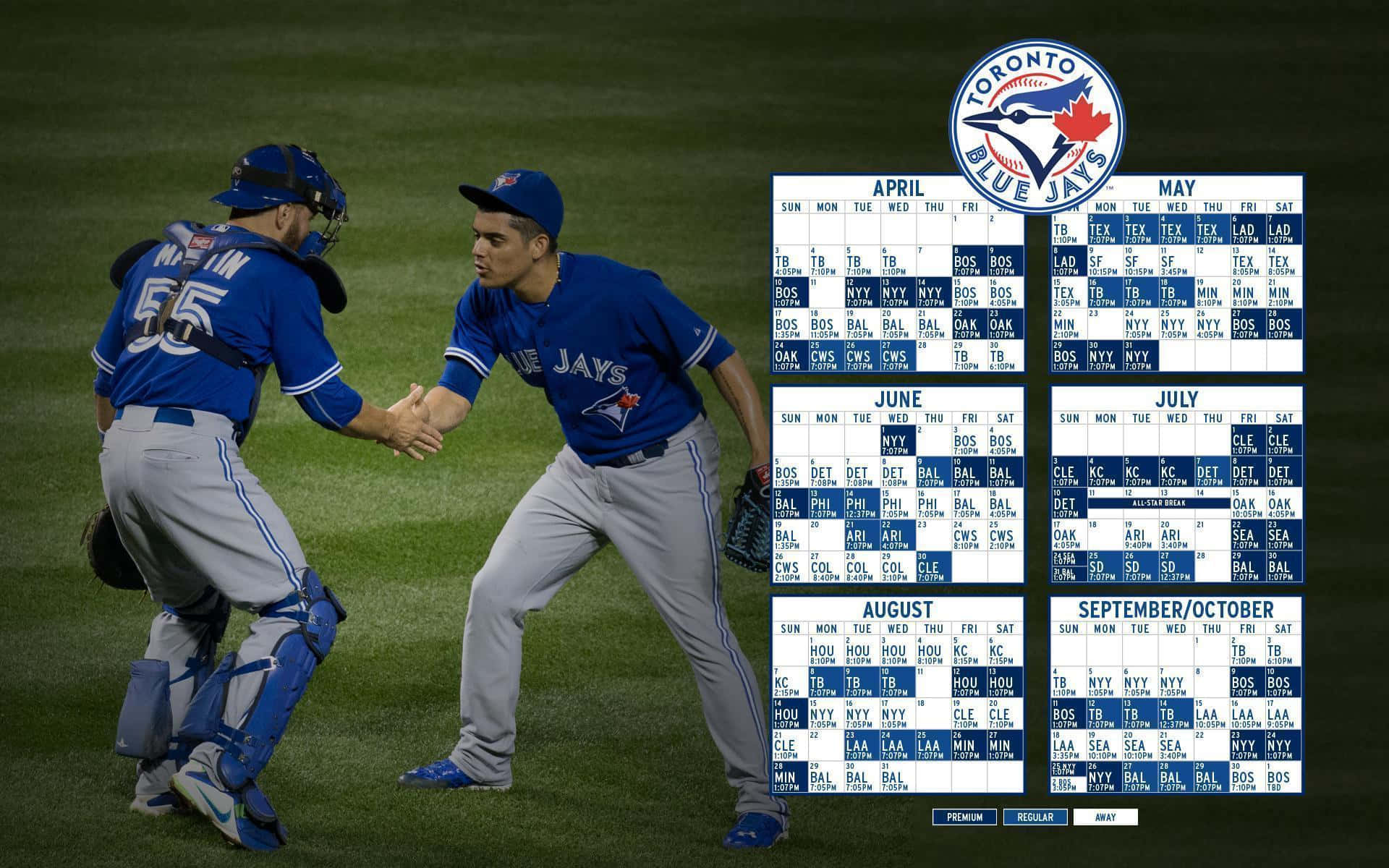 Celebrating Toronto Blue Jays Home Runs Wallpaper