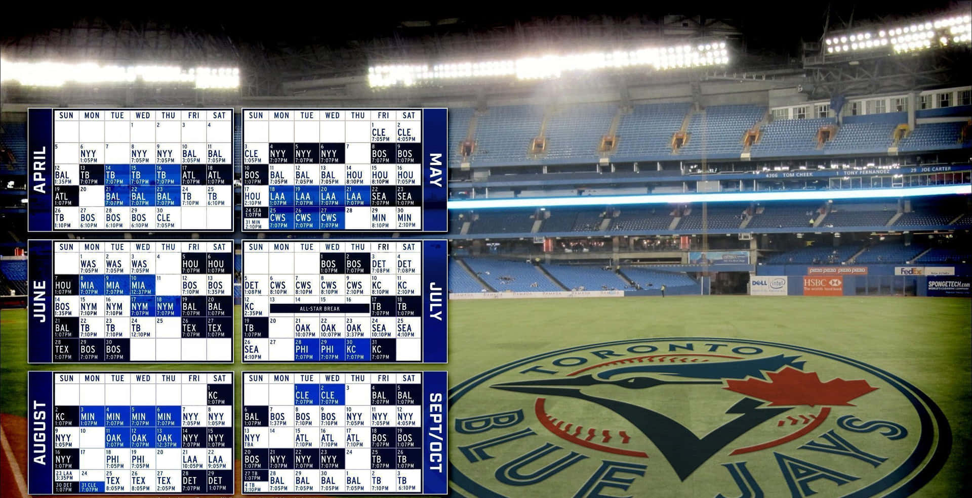 The Blue Jays Logo at Rogers Centre Wallpaper