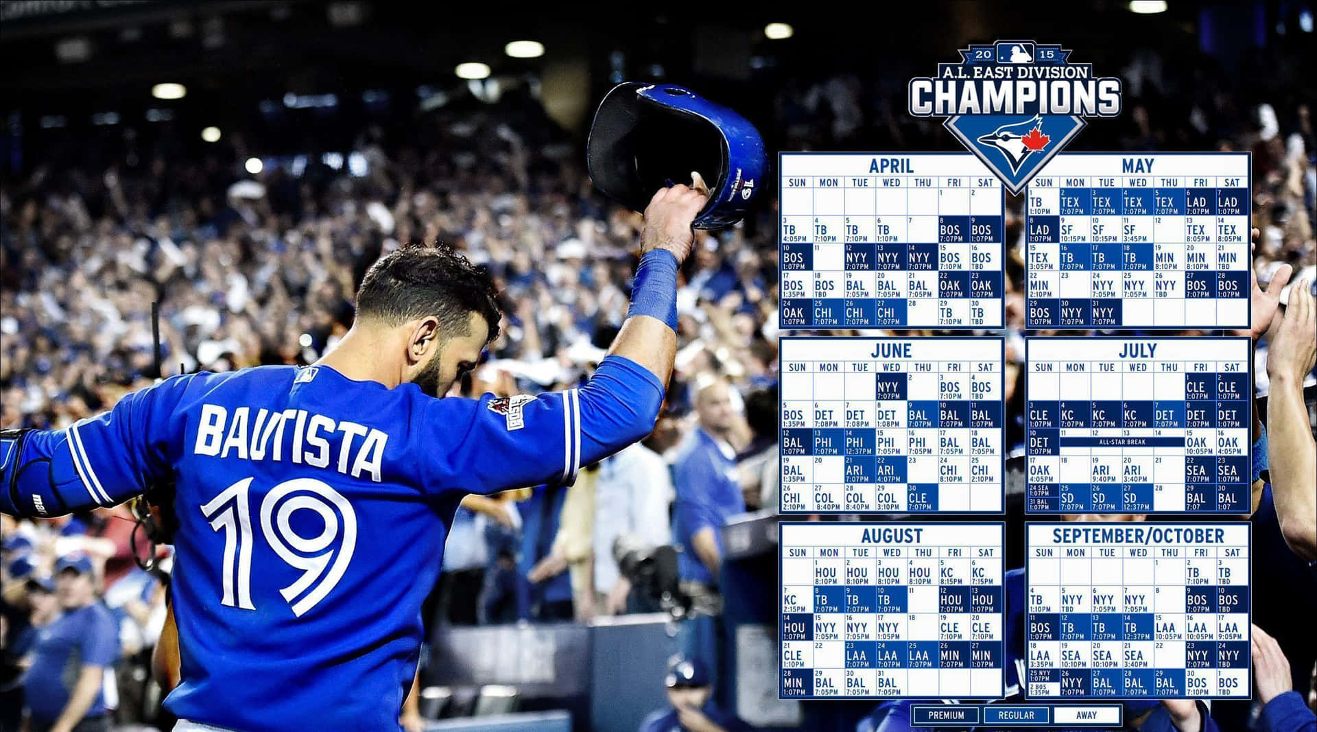 The Toronto Blue Jays in action Wallpaper