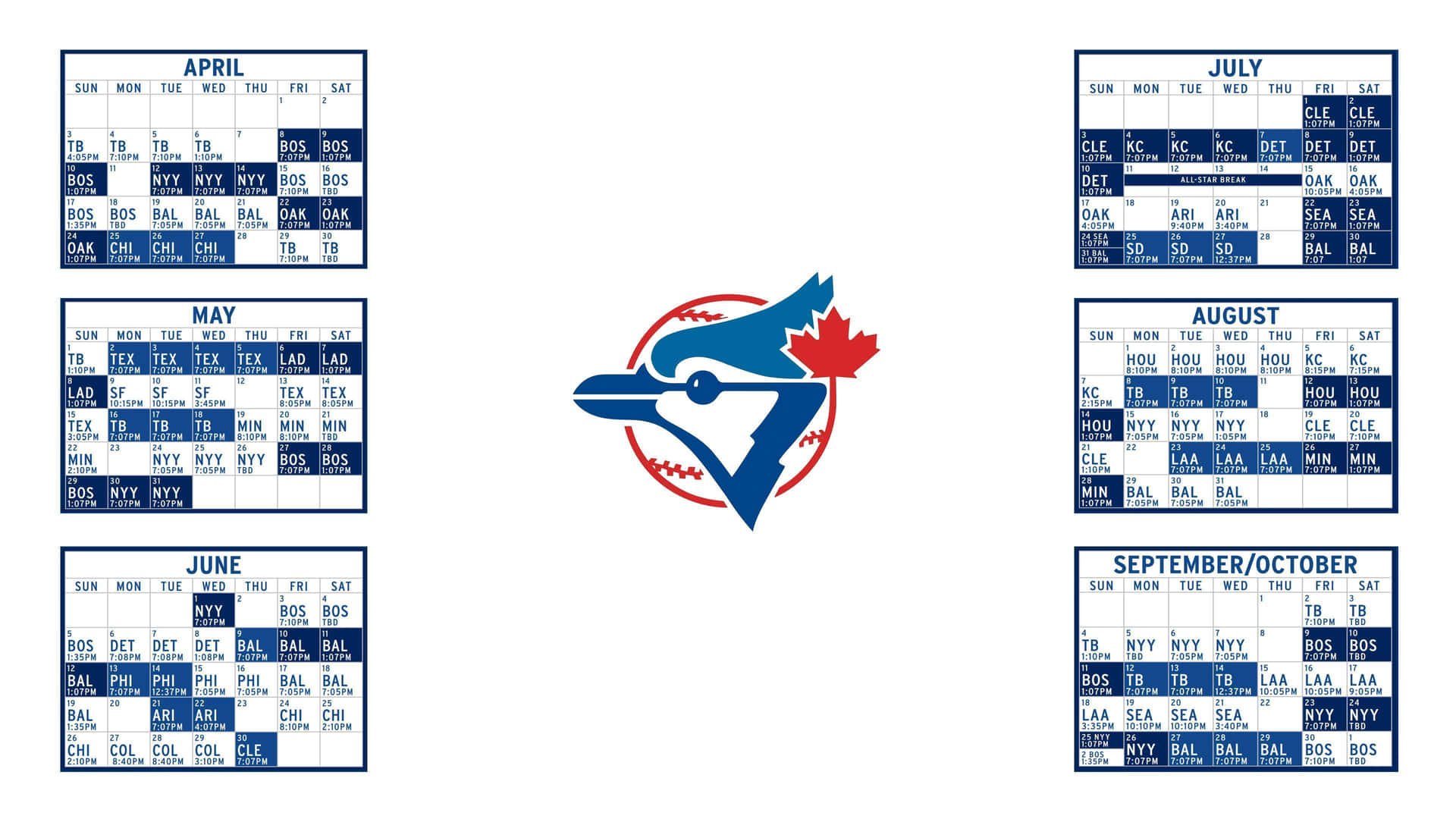 Canada's own baseball team, the Blue Jays Wallpaper