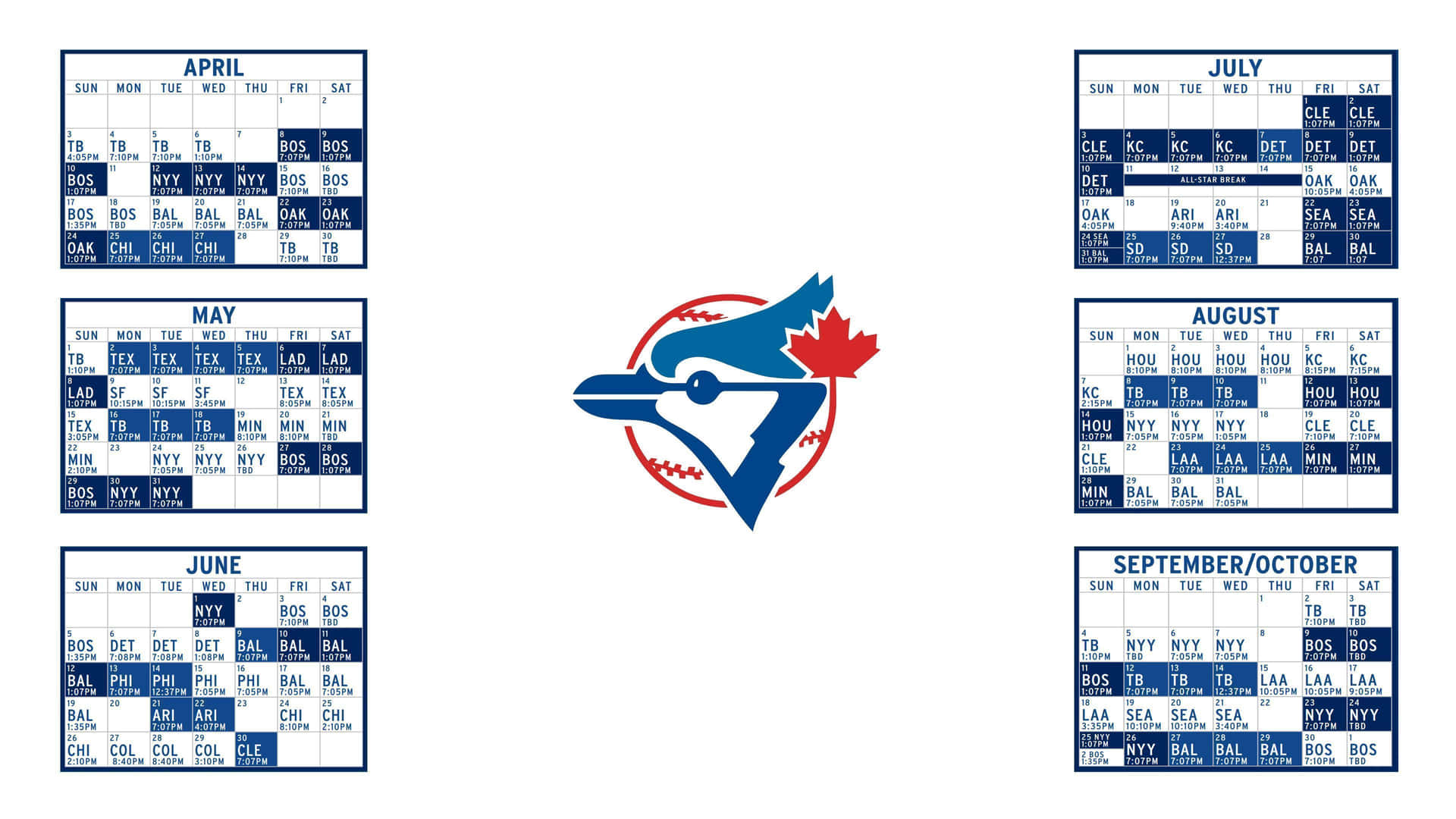 Elequipo De Béisbol Propio De Canadá, Los Blue Jays Fondo de pantalla