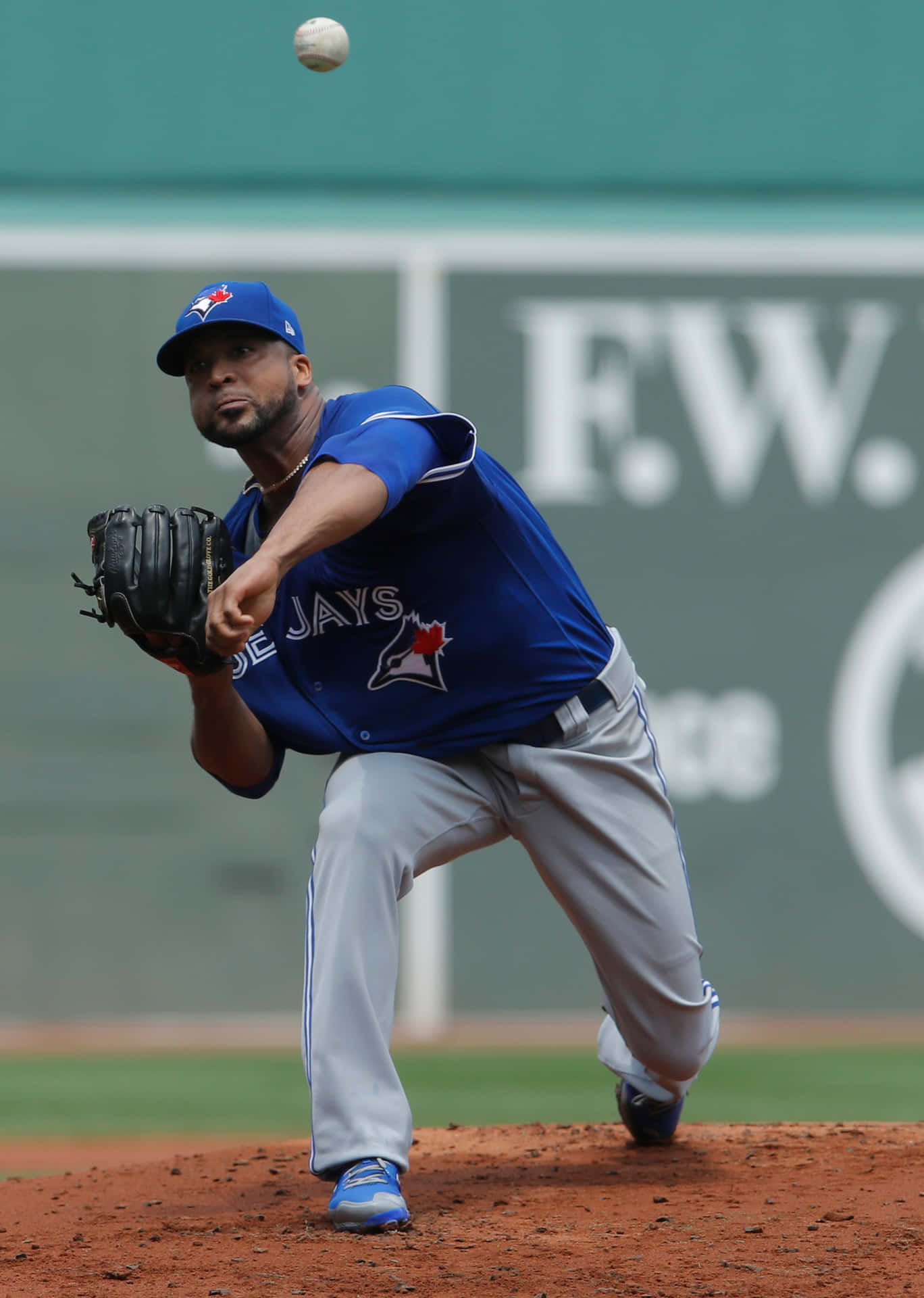 Blue Jays Werper In Actie Achtergrond