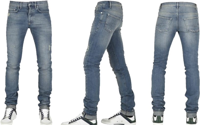 Blue Jeans Multiple Views PNG