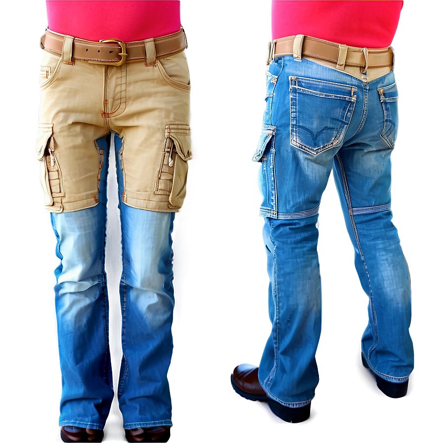 Blue Jeans With Cargo Pockets Png Kqc PNG