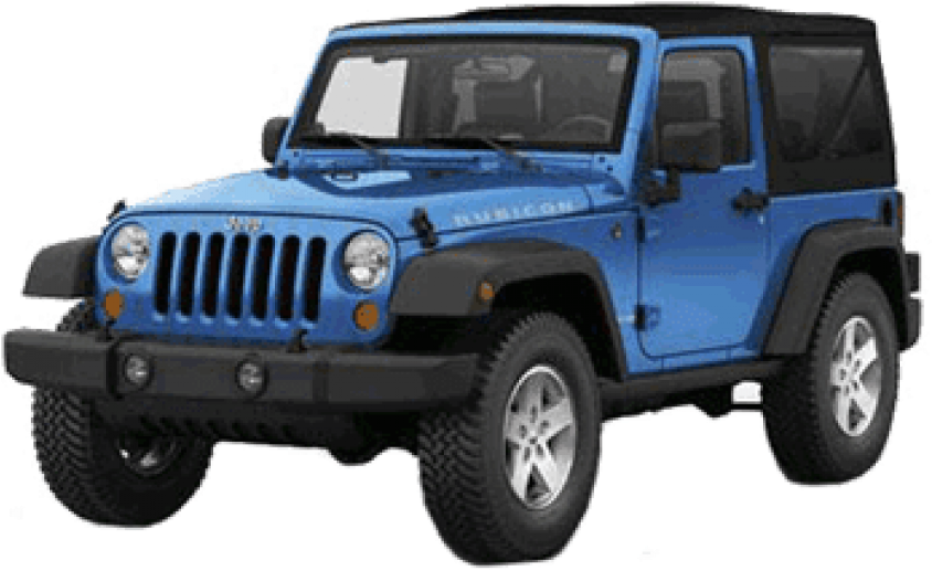 Blue Jeep Wrangler Rubicon PNG