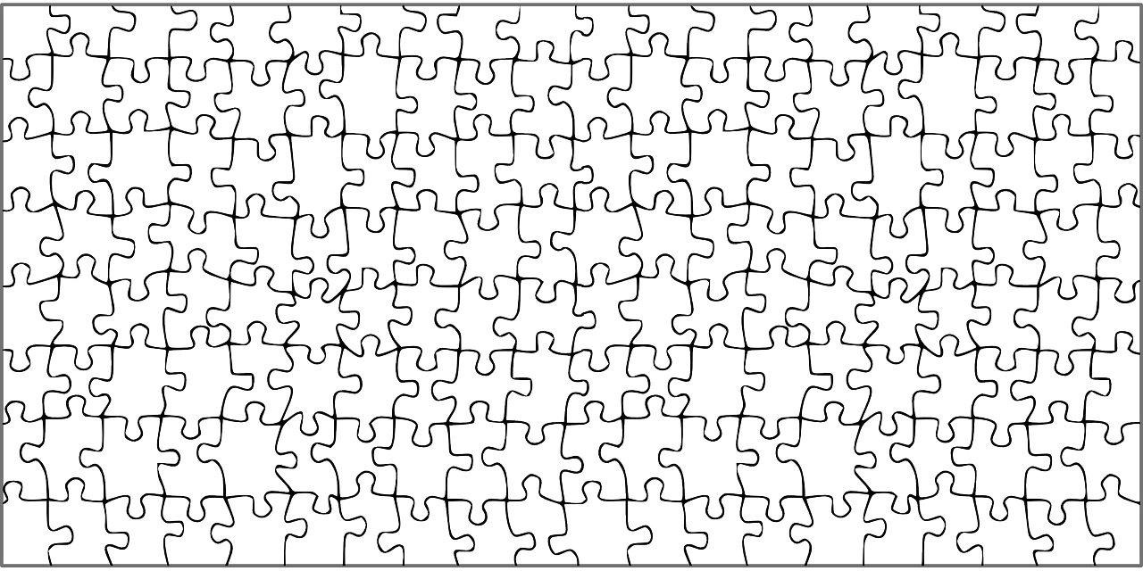 Blue Jigsaw Puzzle Pattern SVG