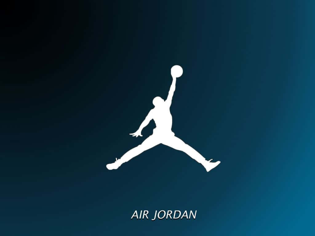 Jordan Jordan logo på en blå baggrund Wallpaper