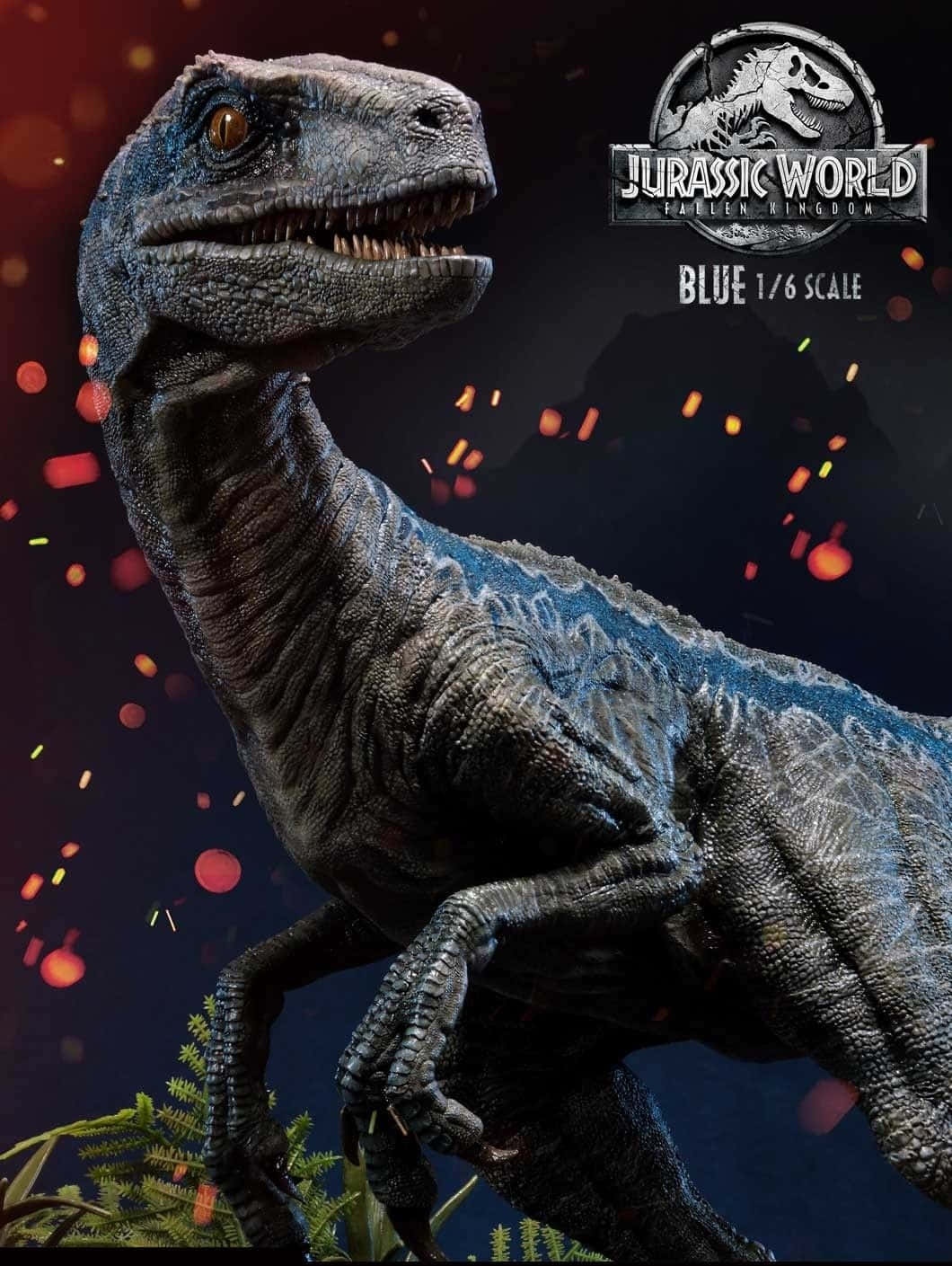Blå Jurassic World Plakat Wallpaper
