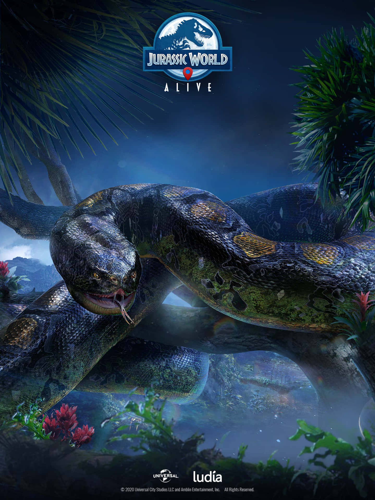 Jurassicworld Live - Eine Schlange Im Dschungel Wallpaper