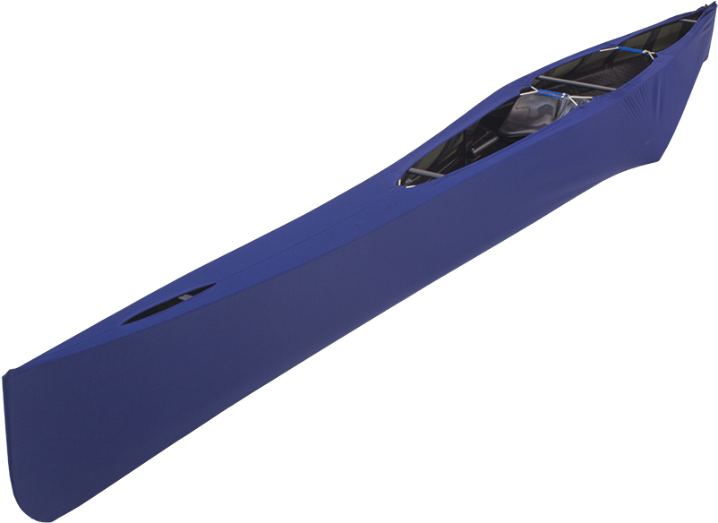 Blue Kayak Isolatedon Teal Background PNG