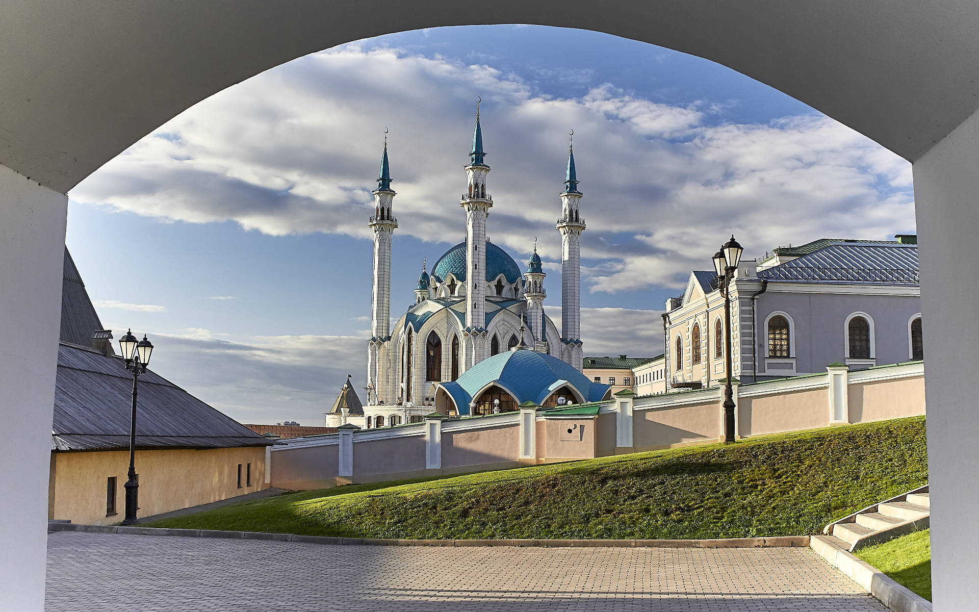 "Blue Domes of the Kazan Mosque" Wallpaper