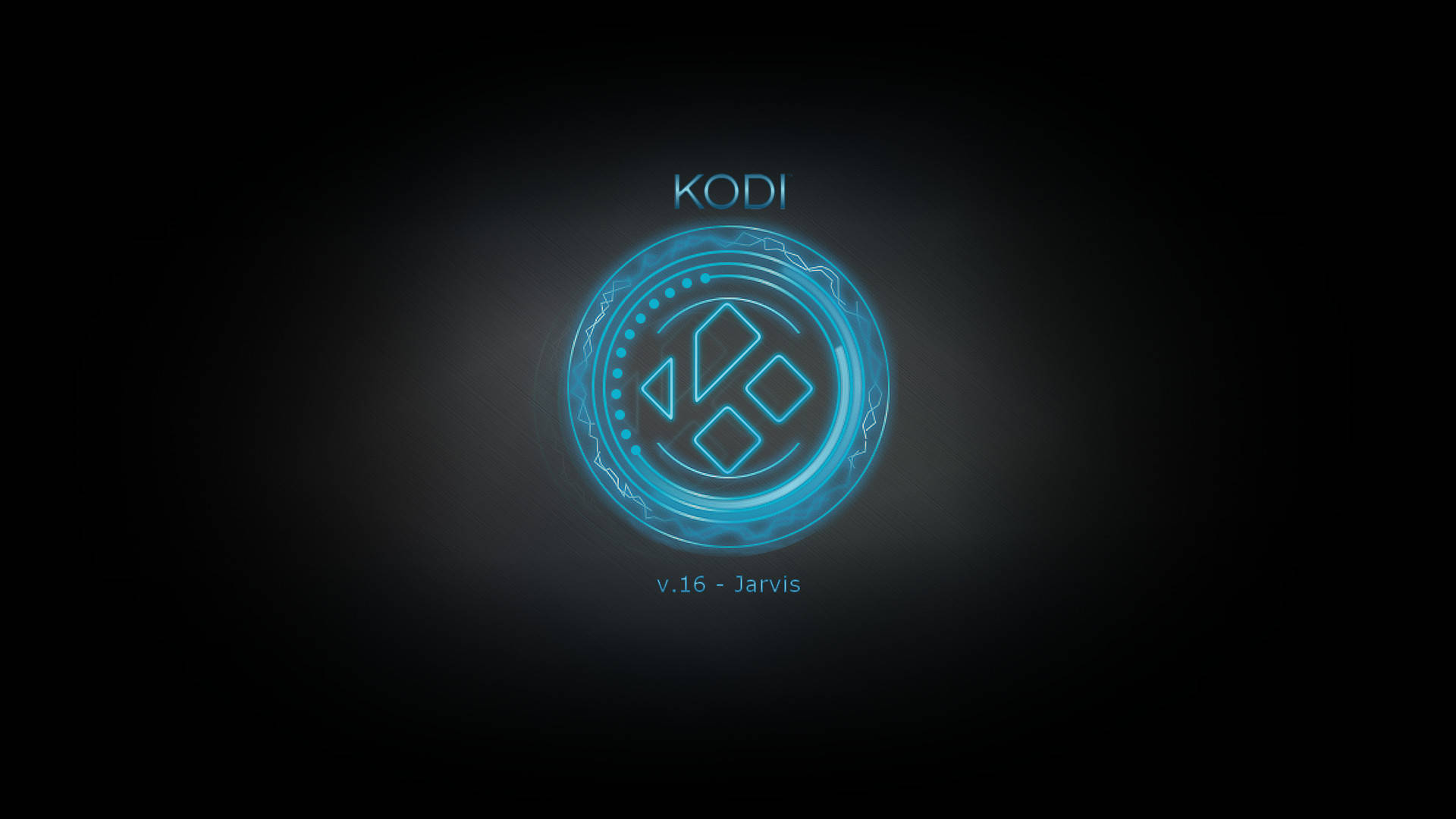 Blue Kodi Logo With Dark Background Wallpaper