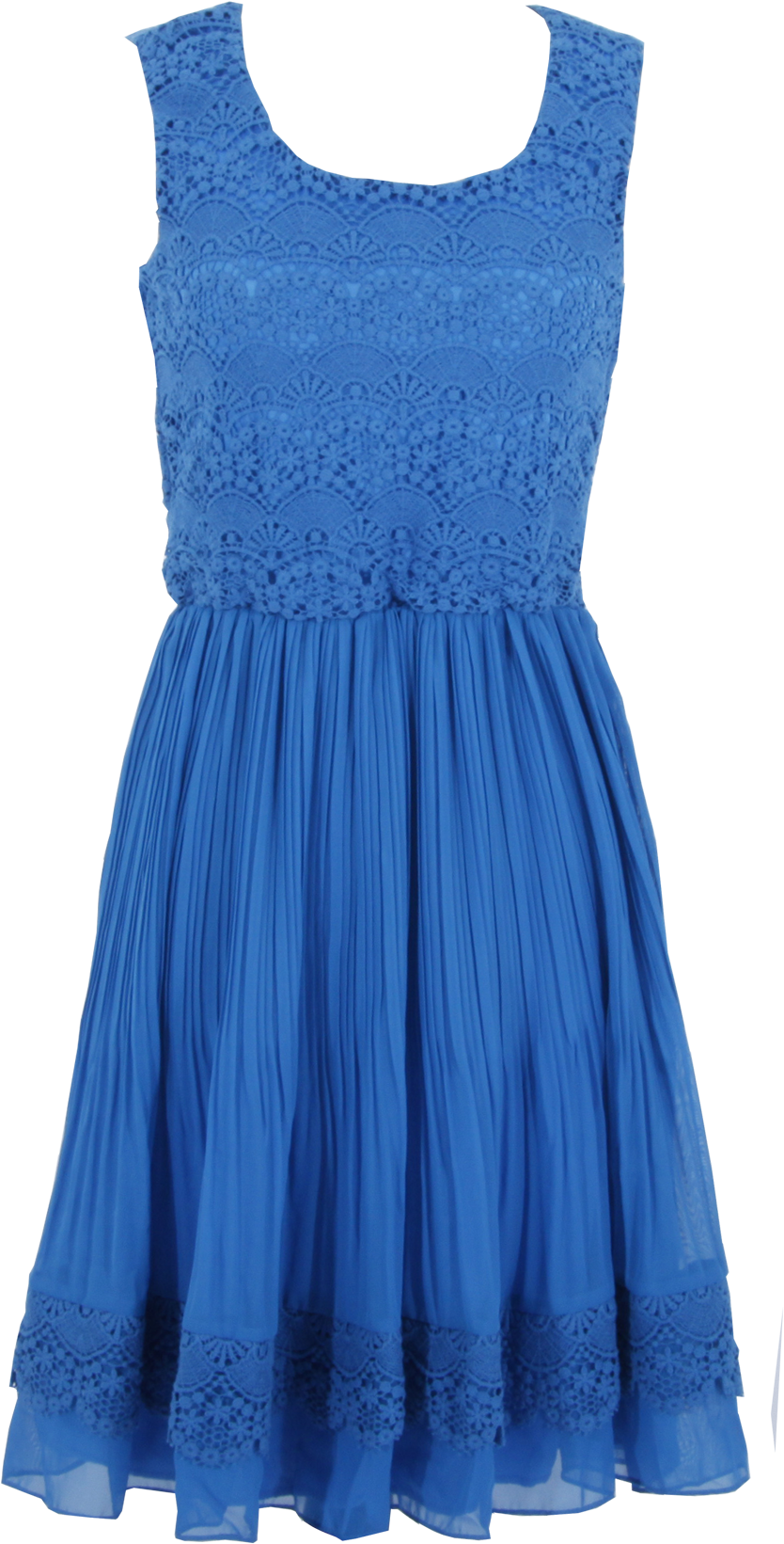 Blue Lace Skater Dress PNG