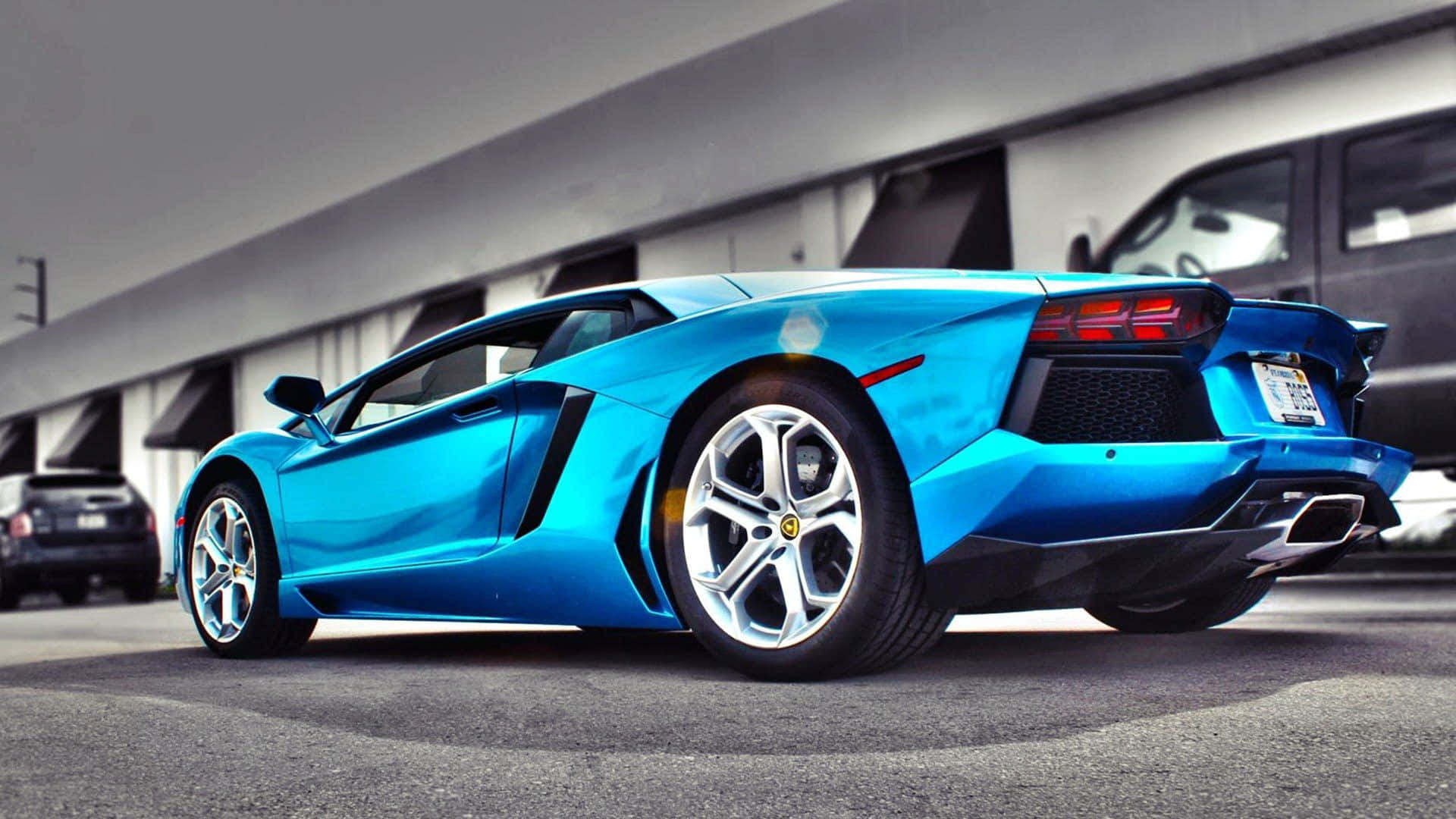 Cool Car Blue Lamborghini Aventador Wallpaper