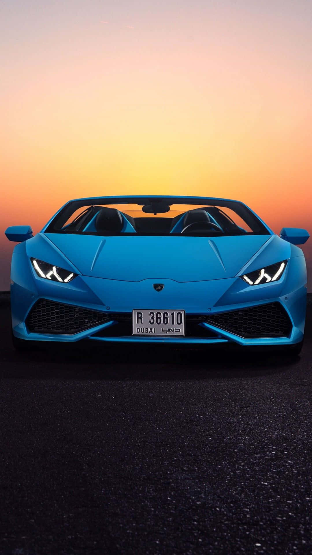 Preparatia Fare Una Crociera Di Lusso Con Questa Affascinante Lamborghini Blu! Sfondo