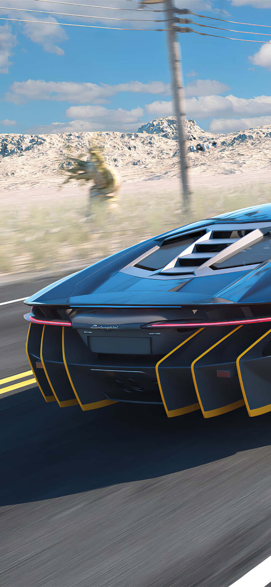 Lussoe Prestazioni Si Fondono In Questa Lamborghini Blu. Sfondo