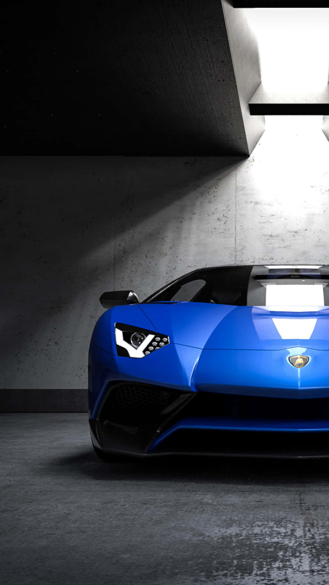 Gliappassionati Di Auto Di Lusso Possono Ora Guidare Il Loro Set Di Ruote Dei Sogni Con Questo Iphone Lamborghini Blu. Sfondo