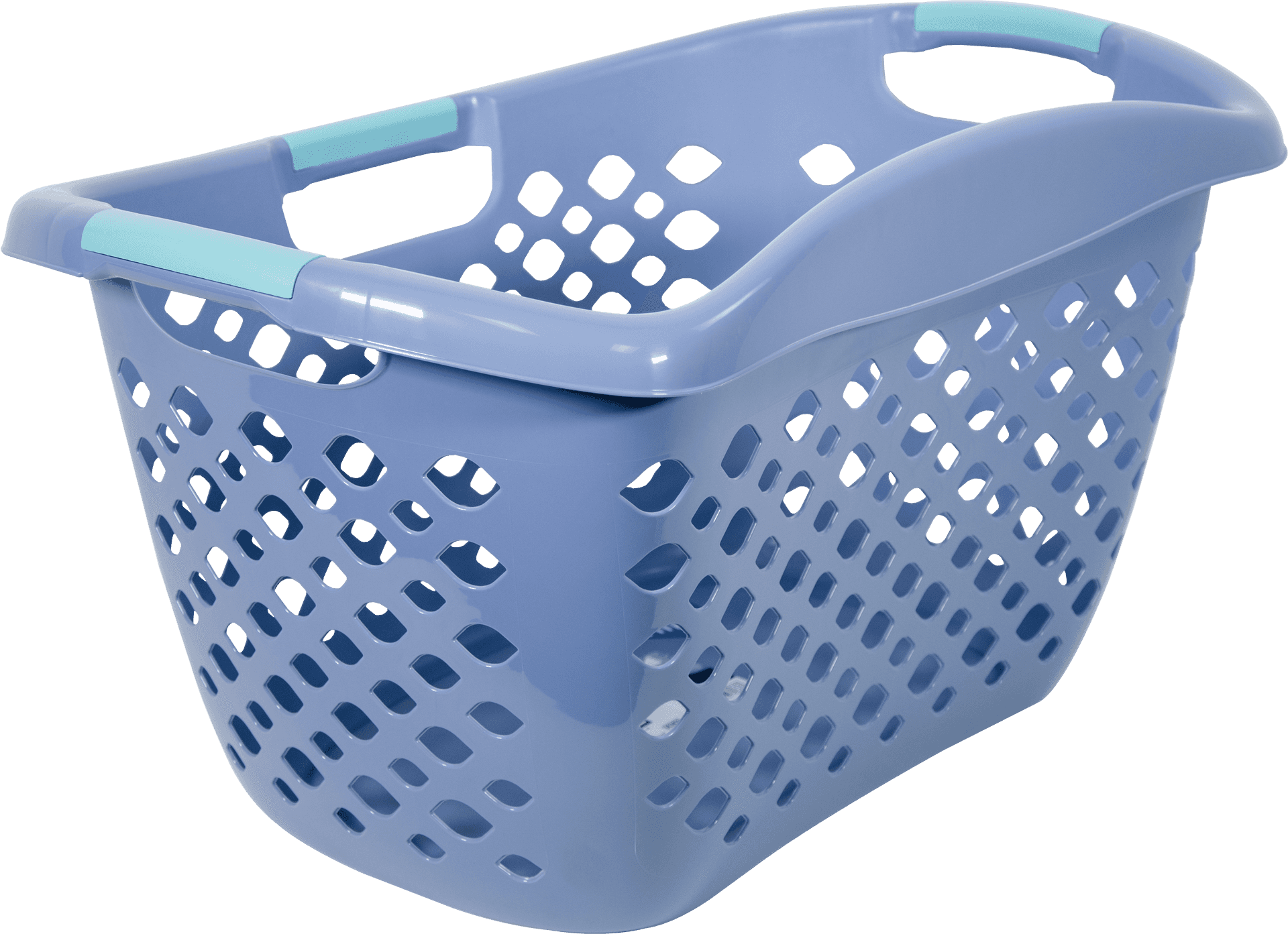 Blue Laundry Basket Isolated PNG