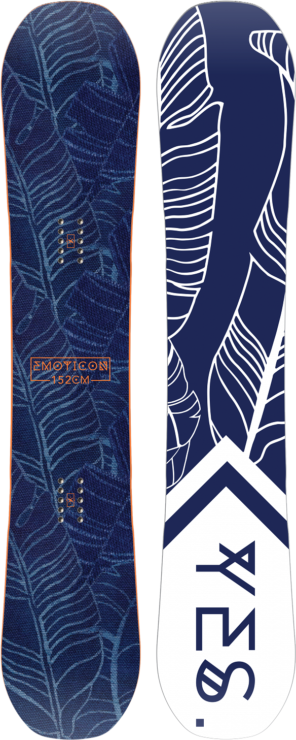 Blue Leaf Design Snowboard152cm PNG