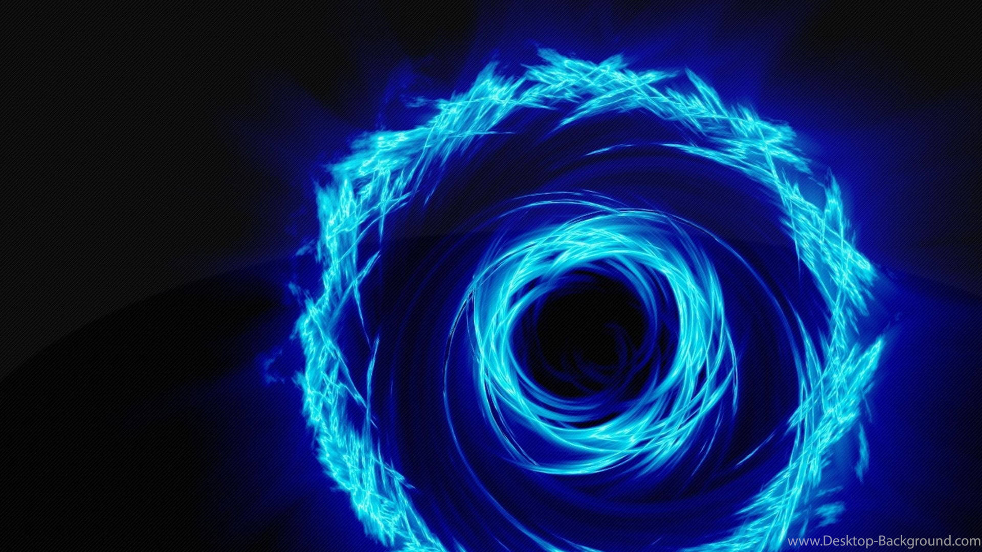 Blue Led Spiral Art Wallpaper