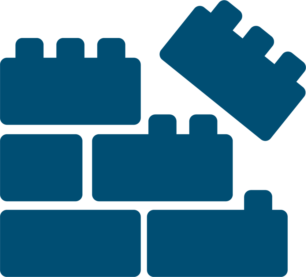 Blue Lego Blocks Assembly PNG