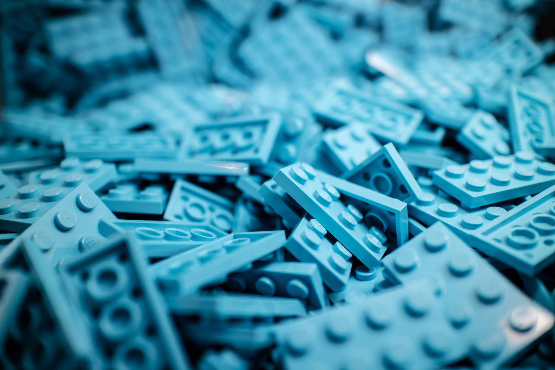 Blue Lego Pieces Collection SVG