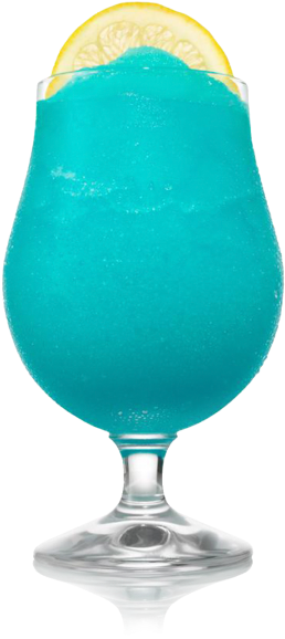Blue Lemonade Glass Slice PNG