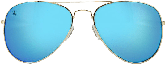 Blue Lens Aviator Sunglasses PNG