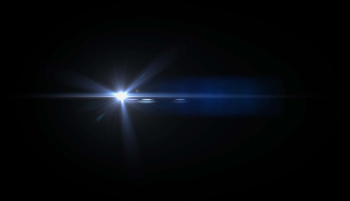 Blue Lens Flare Effect PNG