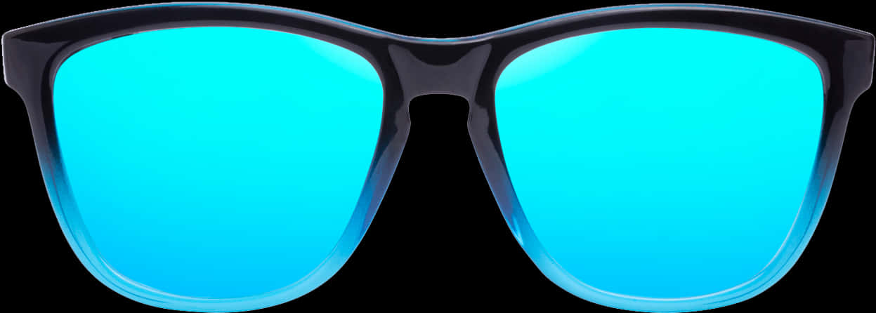 Blue Lens Sunglasses Isolated PNG